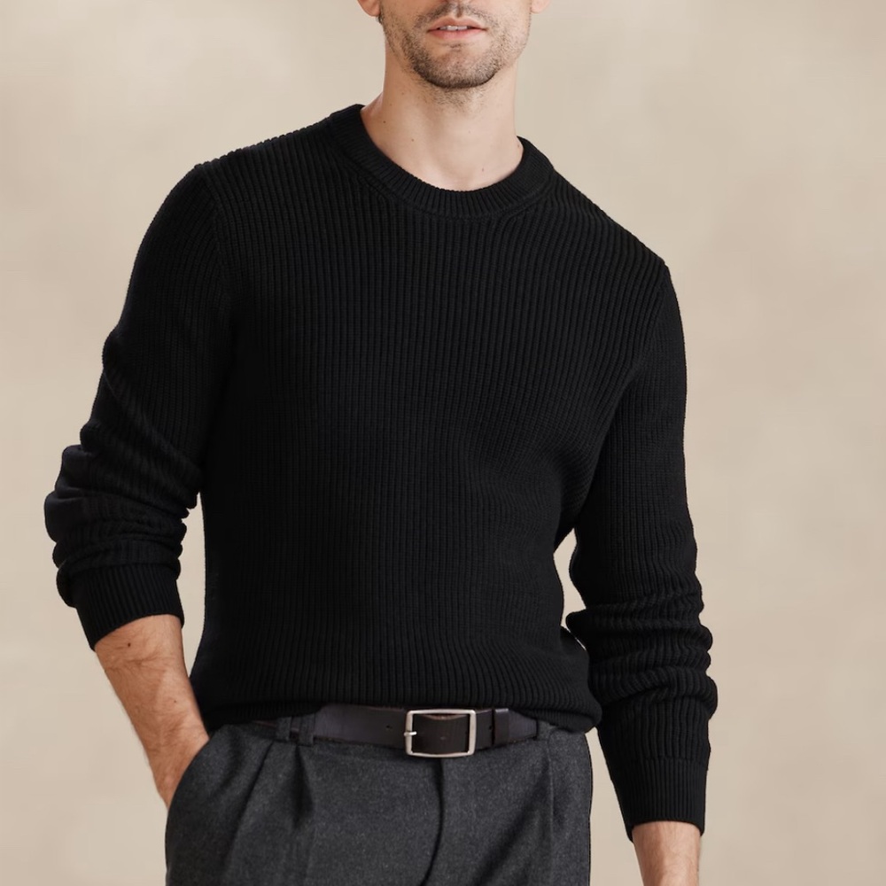 Banana Republic Factory Elbow Patch Sweater NWT Size Large
